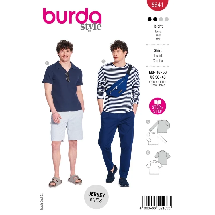 Schnittmuster Herren Shirt, Burda 5641
