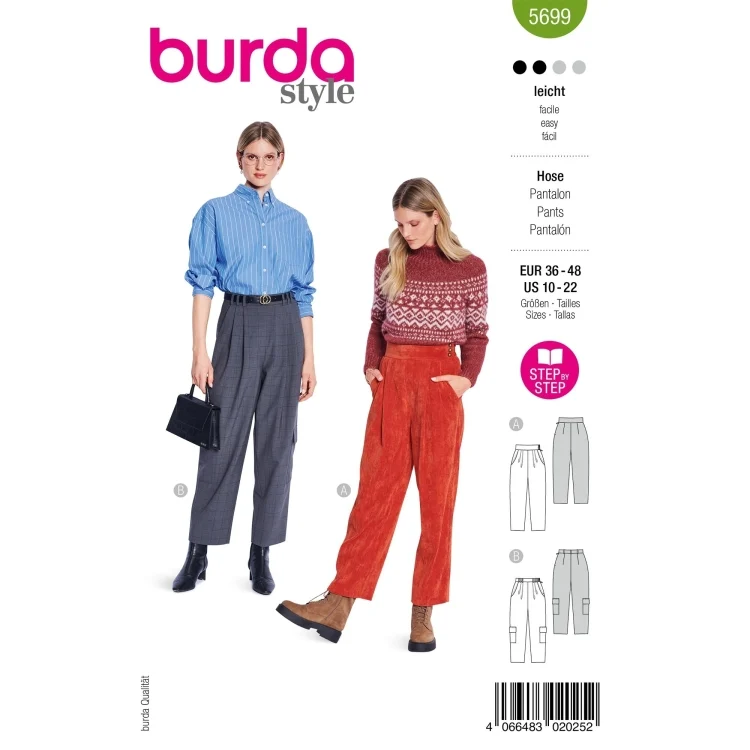 Schnittmuster Hose, Burda 5699