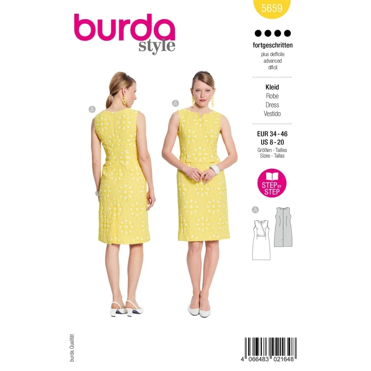 Schnittmuster Kleid, Burda 5659