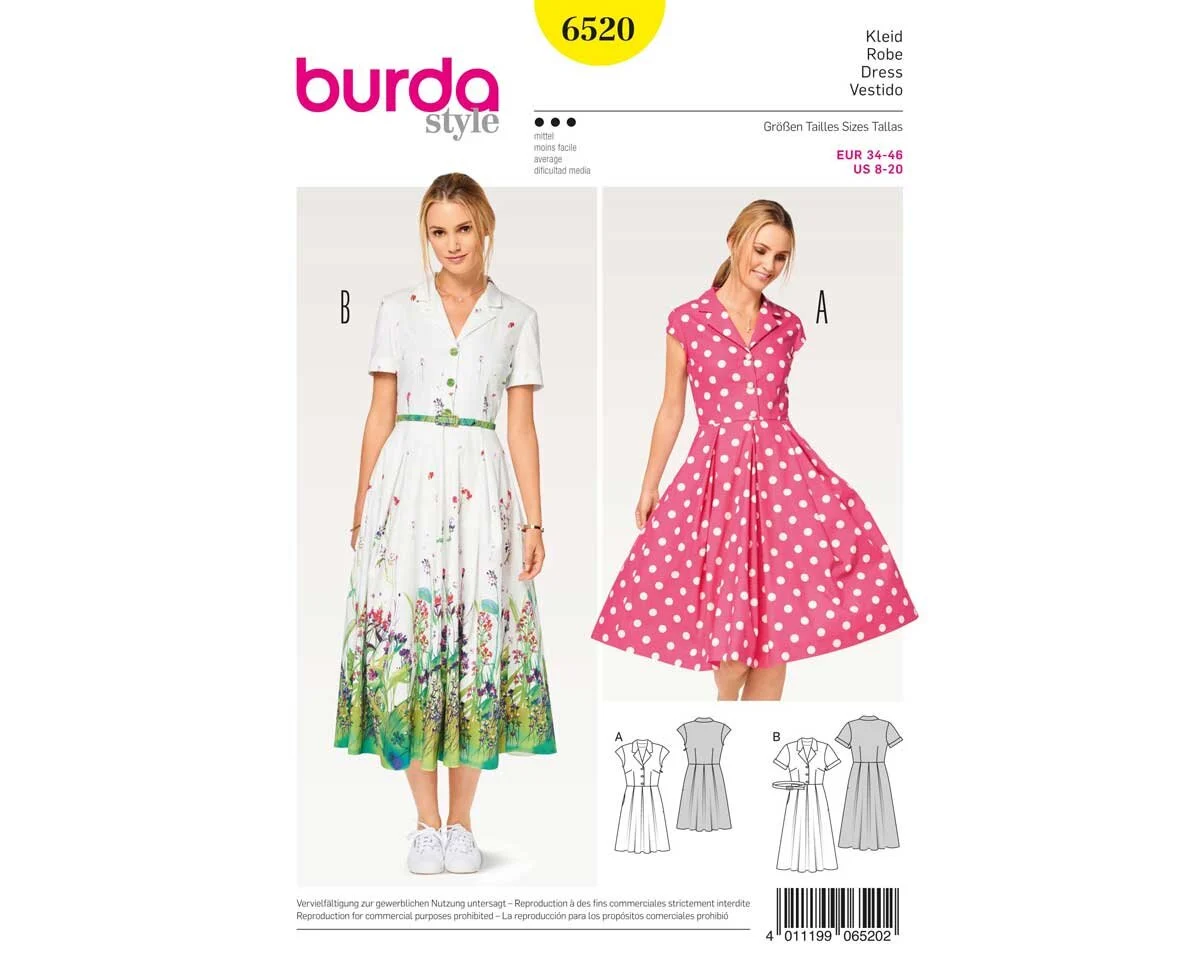 Schnittmuster KLEID, burda style 6520