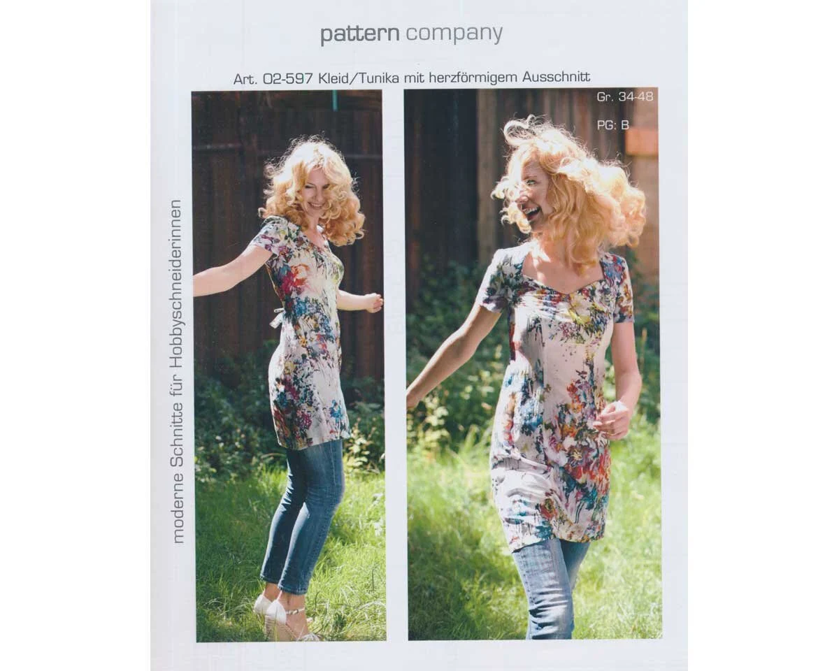 Schnittmuster KLEID/TUNIKA MIT HERZFÖRMIGEM AUSSCHNITT, pattern company