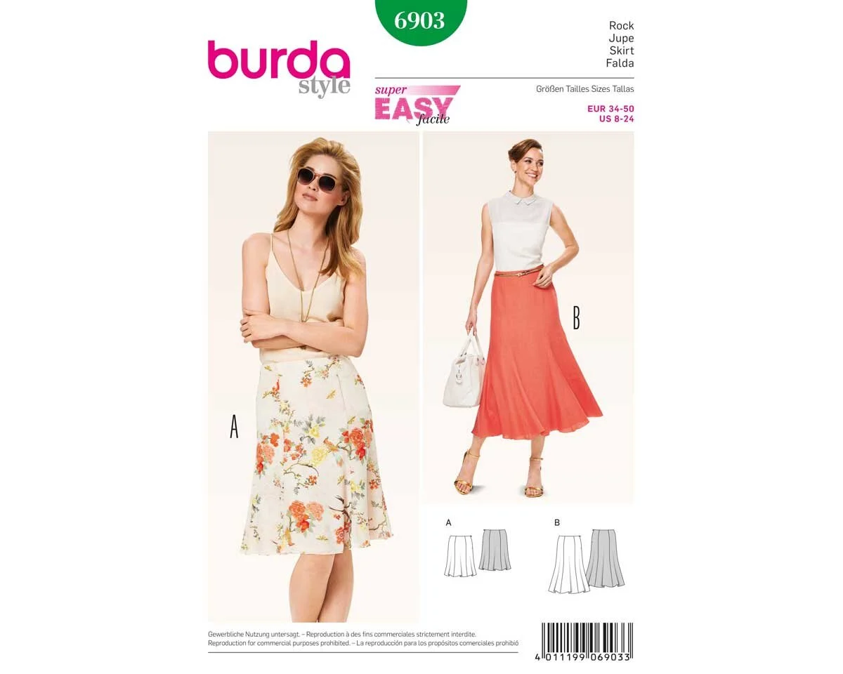 Schnittmuster ROCK burda style 6903