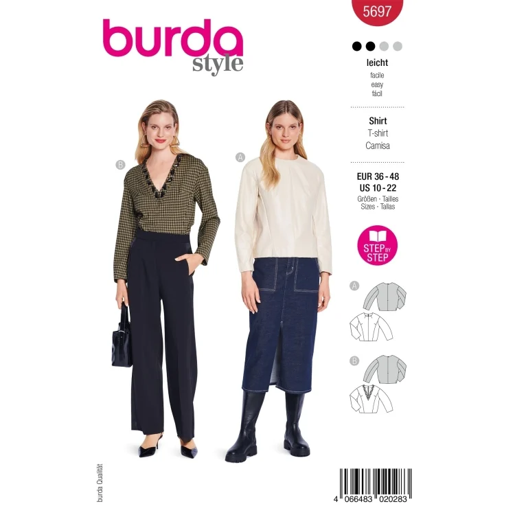 Schnittmuster Shirt, Burda 5697