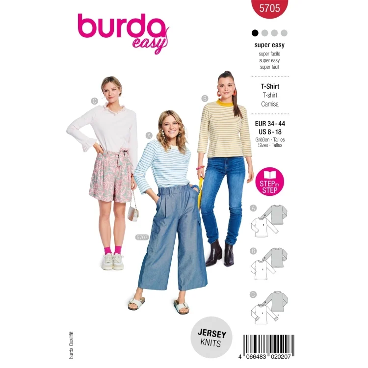 Schnittmuster Shirt, Burda 5705