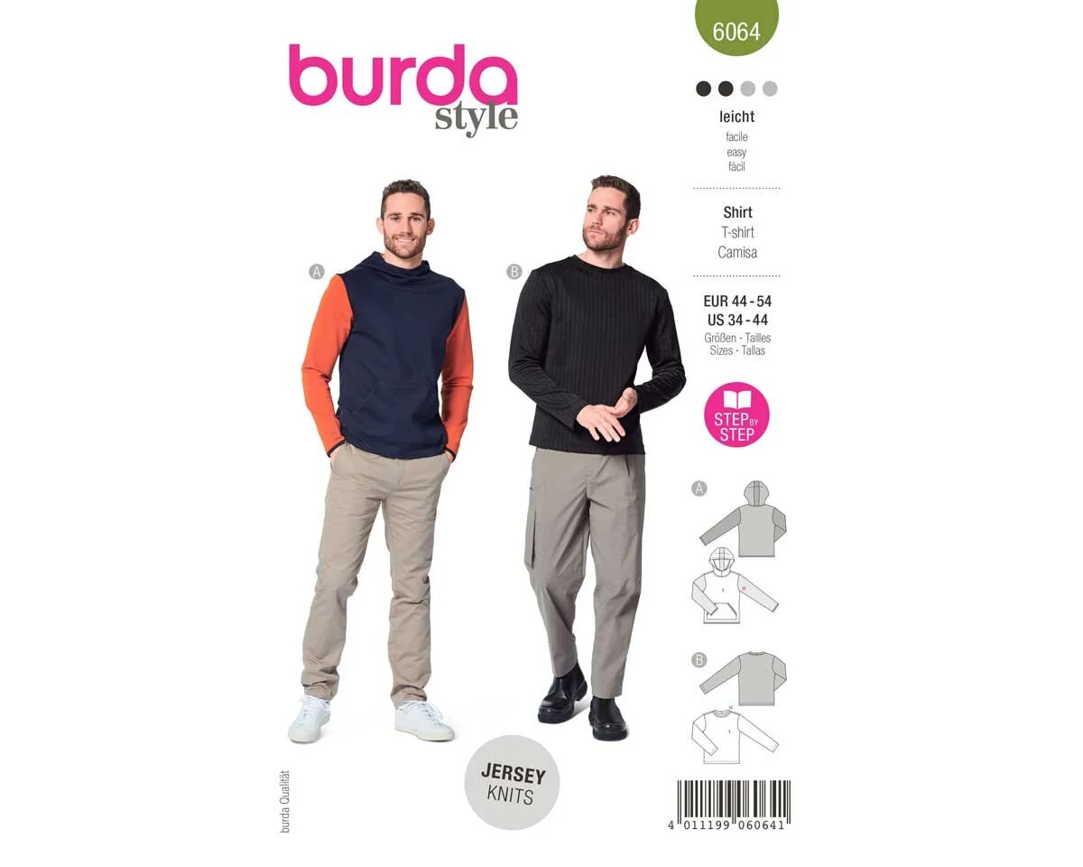 Schnittmuster SHIRT für Herren, burda style 6064