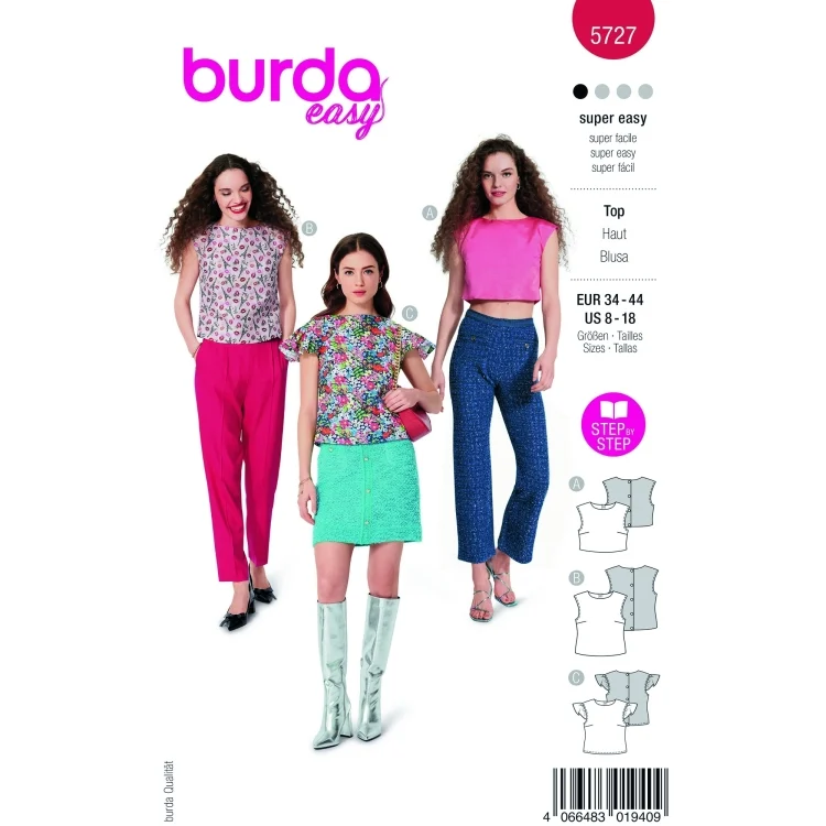 Schnittmuster Top, Burda 5727