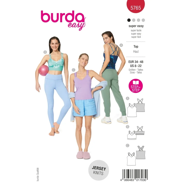 Schnittmuster Top Damen, Burda 5765
