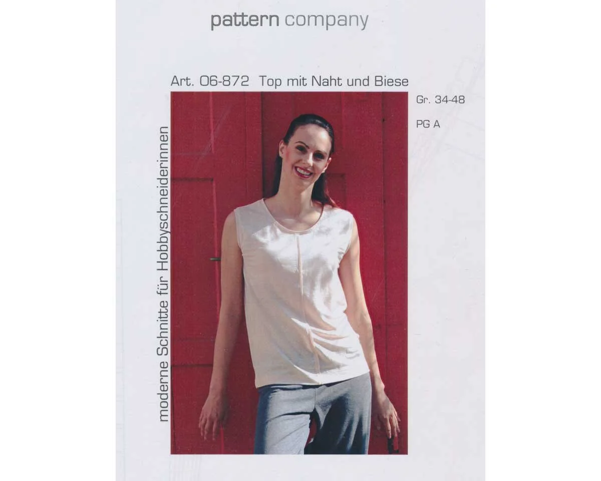 Schnittmuster TOP MIT NAHT UND BIESE, pattern company