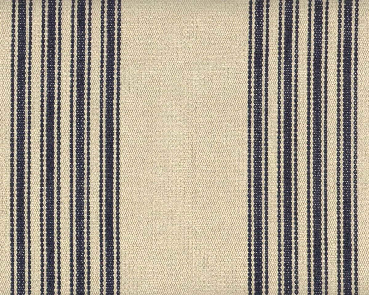 Schwerer, fest gewebter Polsterstoff HOMESTEAD STRIPE, Streifen-Design, natur-dunkelblau