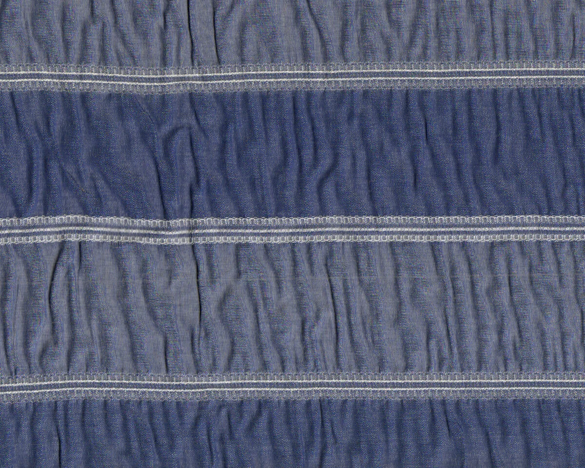 Seersucker-Viskosestoff LIMO, Musterstreifen, jeansblau, Toptex