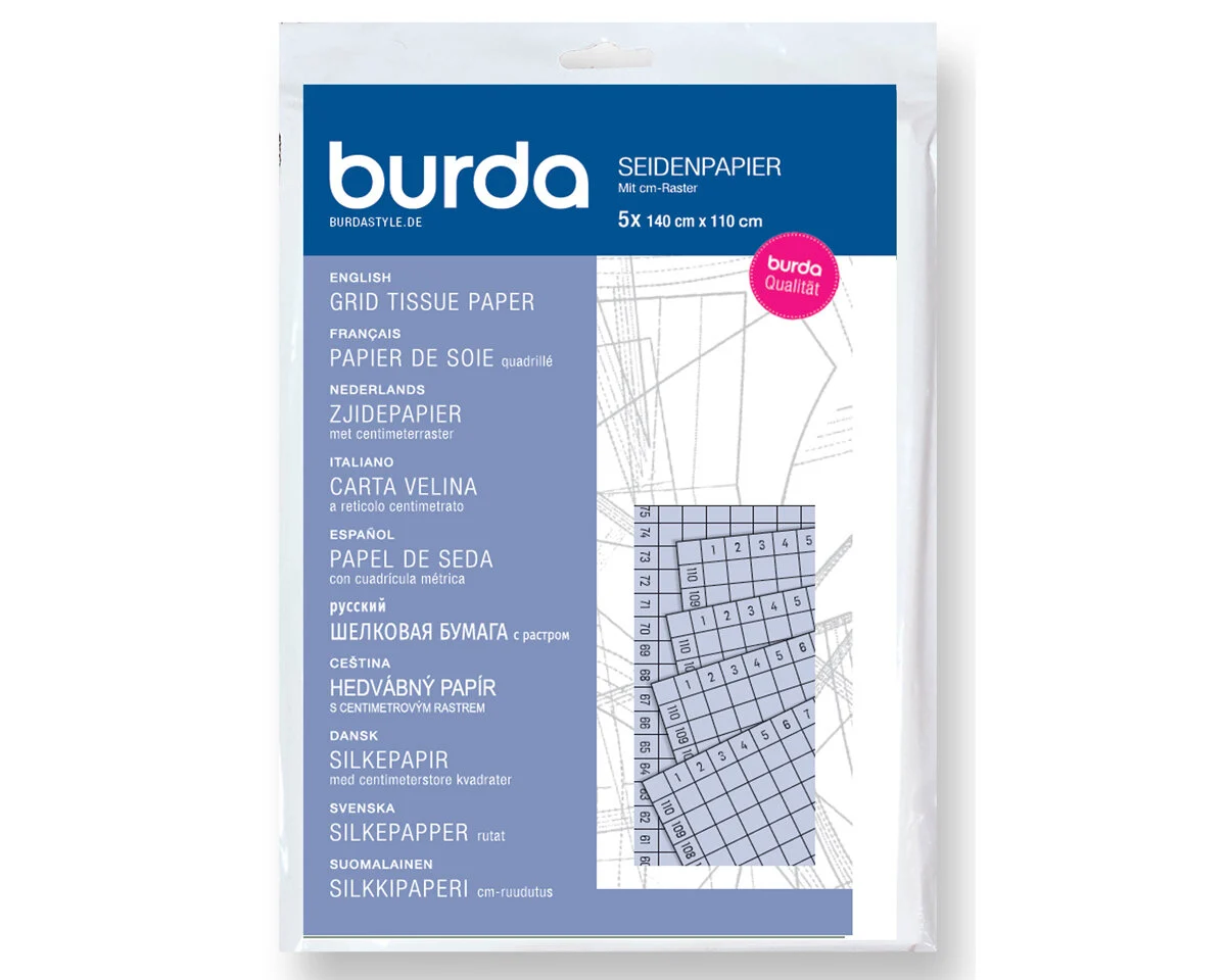 Seidenpapier mit Zentimeterraster, burda style