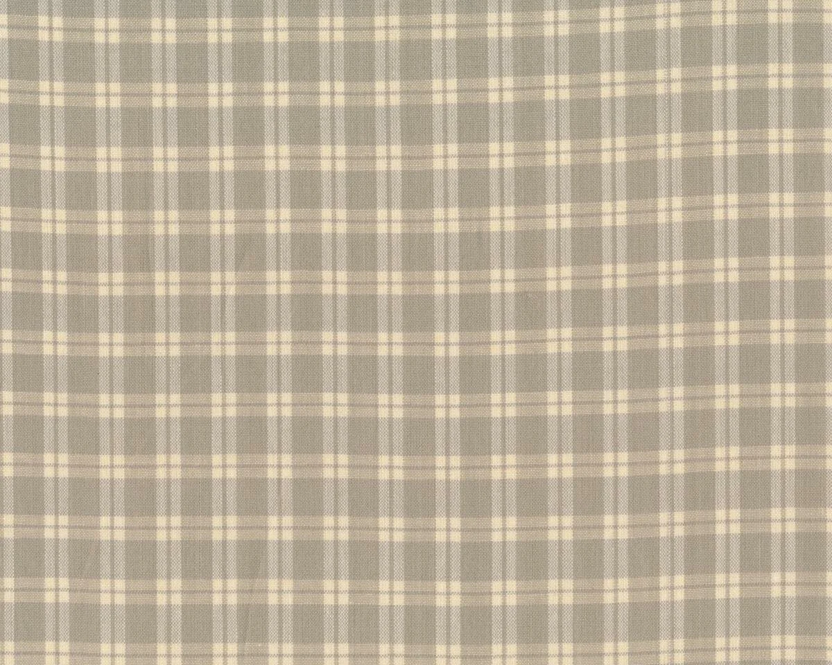 Seidig weicher Patchwork-Webstoff PETITE WOVENS, kleines Landhaus-Karo, natur dunkel, Moda Fabrics