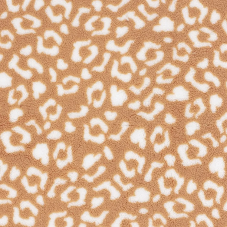 Sherpa Fleece Big Leo Dots, caramel