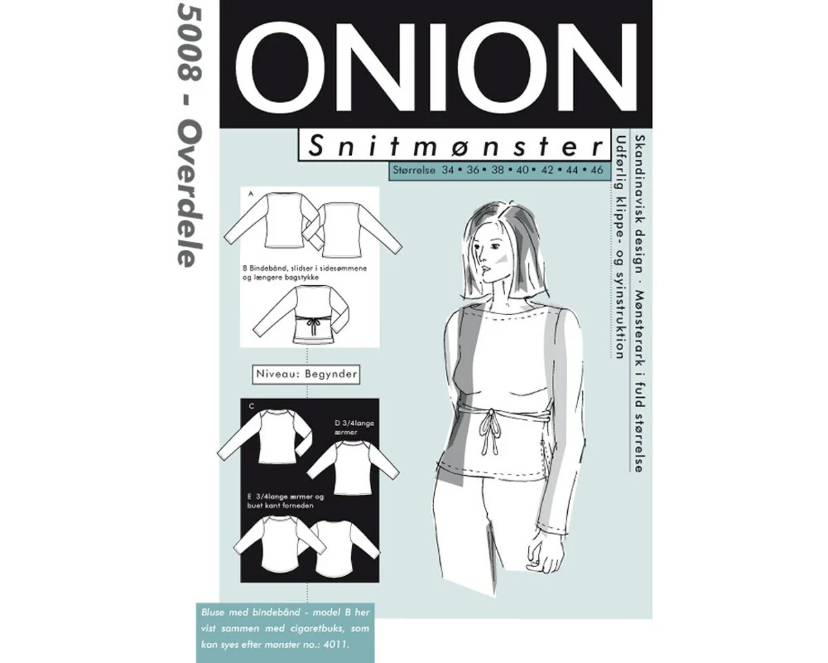 Shirt mit Uboot-Ausschnitt, Schnittmuster ONION 5008