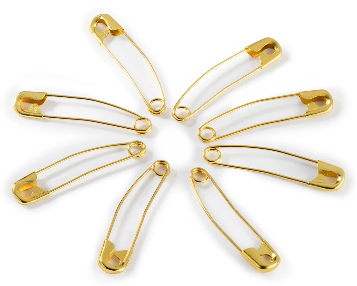 Sicherheitsnadeln GEBOGEN, gold, Prym
