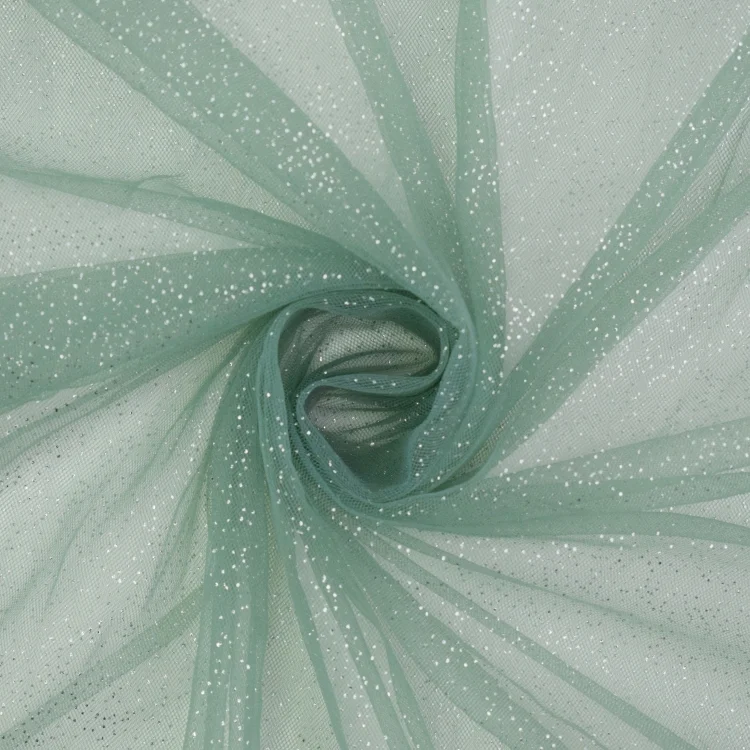 Soft Tüll Glitter, altgrün