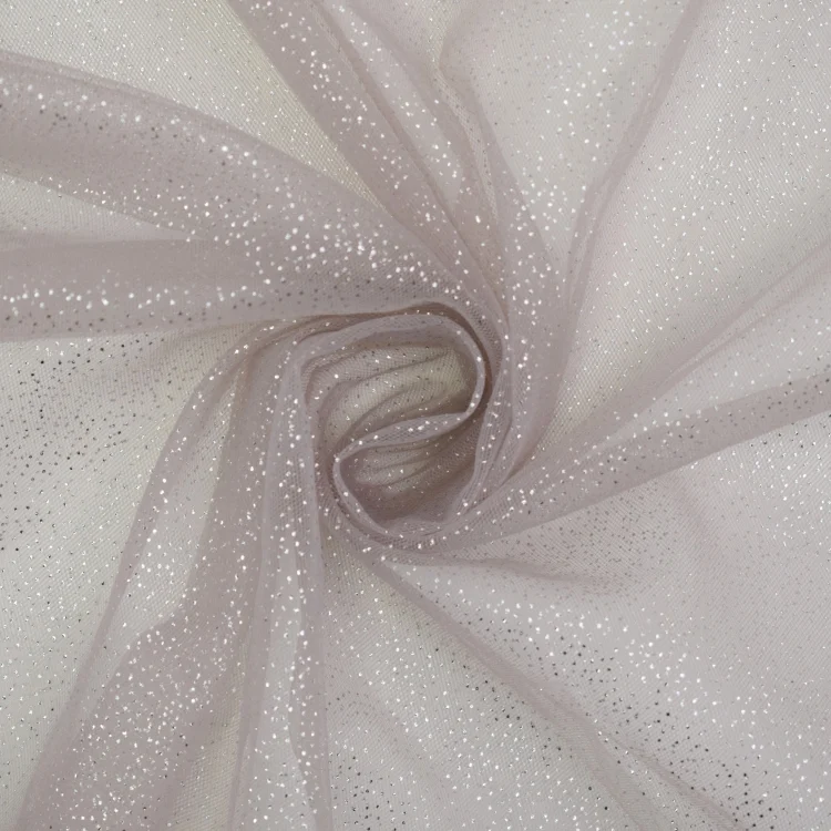 Soft Tüll Glitter, taupe