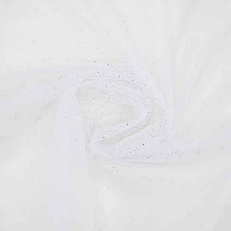 Soft Tüll Glitter, weiß