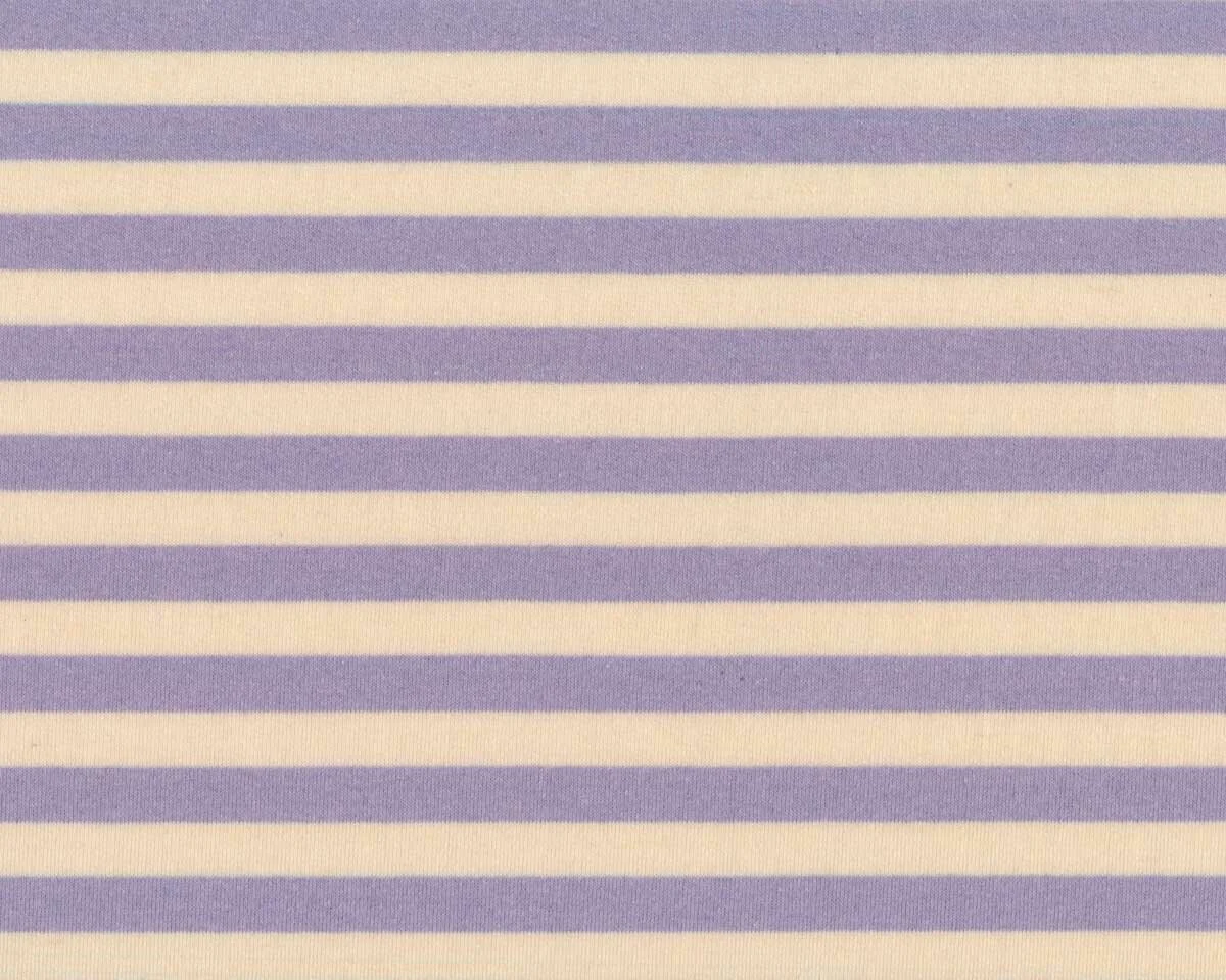Sommersweatstoff SUMMER STRIPE, Streifen, lavendel, Hilco