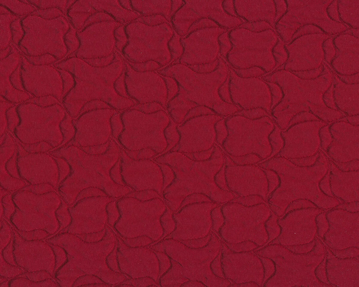 Steppstoff ELEGANCE, Blütenwaben, dunkelrot, Toptex