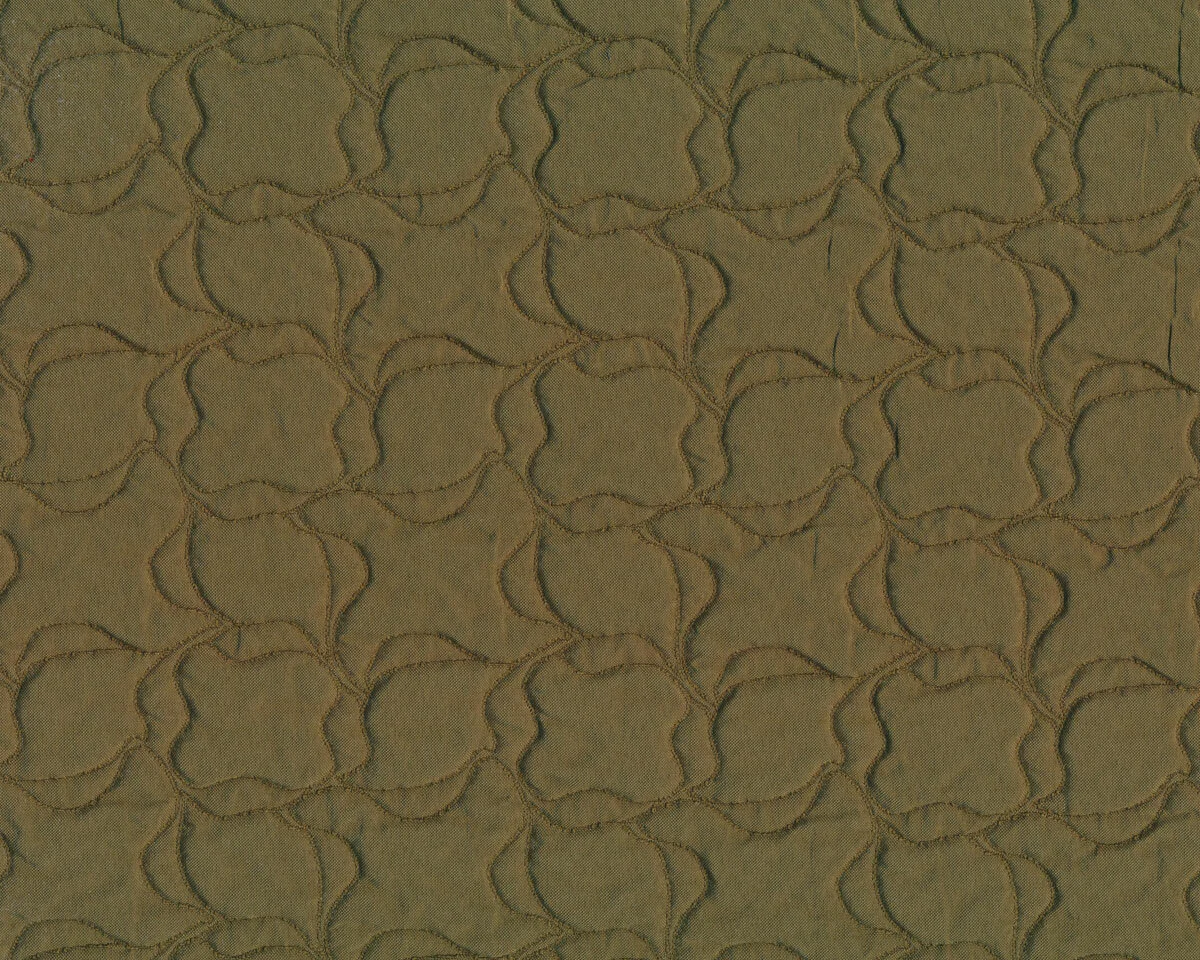 Steppstoff ELEGANCE, Blütenwaben, olive,Toptex