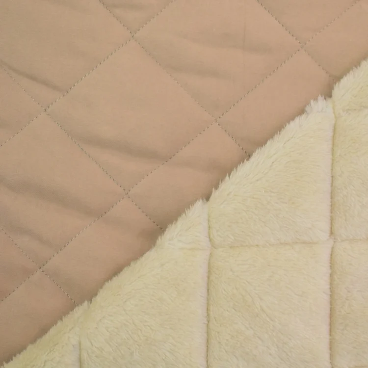 Steppstoff mit Fellabseite, beige