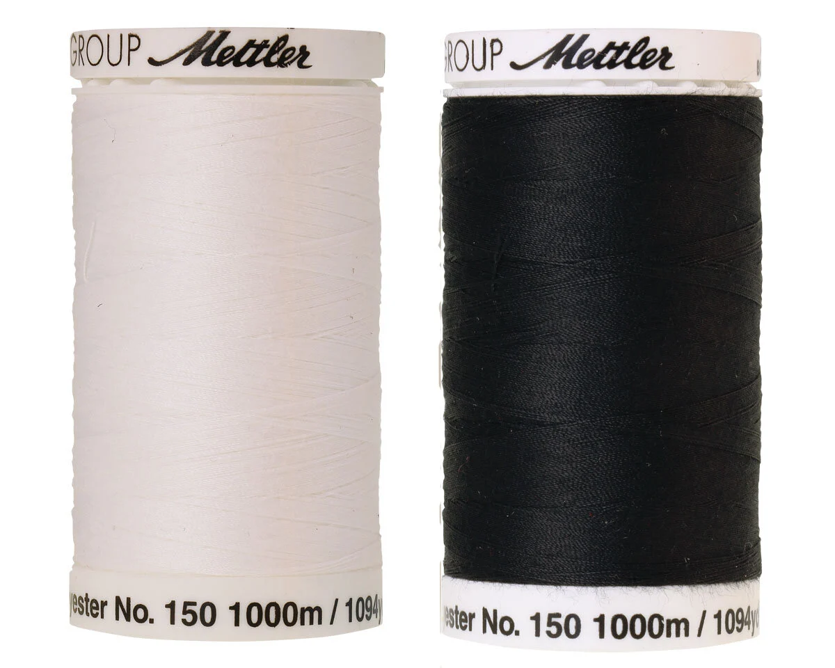 Stick-Unterfaden BOBBINETTE, weiß und schwarz, Mettler