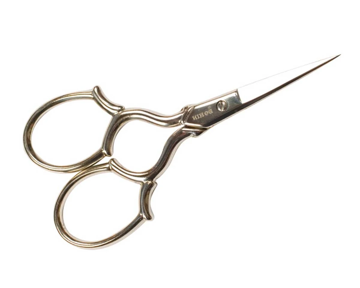 Stickschere GROSSE RINGE, 9,5 cm, silber, Bohin