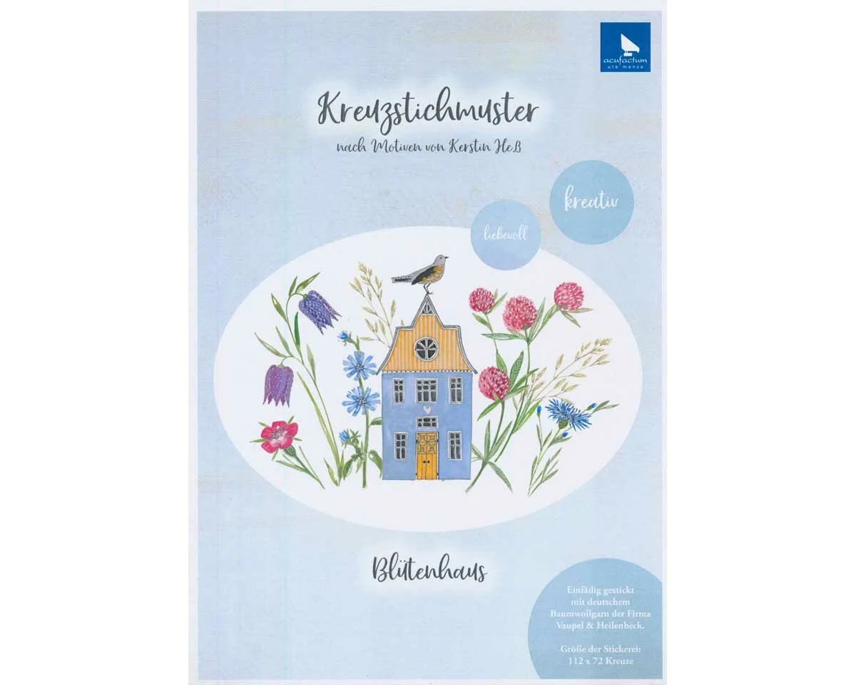 Stickvorlage: Blütenhaus, Kerstin Heß, Acufactum