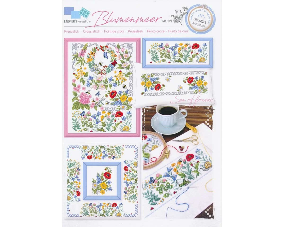Stickvorlage: Blumenmeer, Lindners Kreuzstiche
