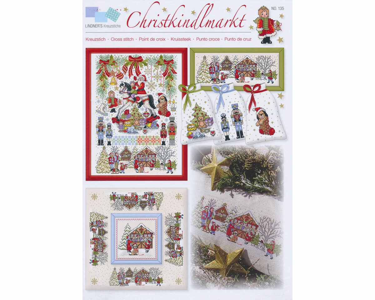 Stickvorlage: Christkindlmarkt, Lindners Kreuzstiche