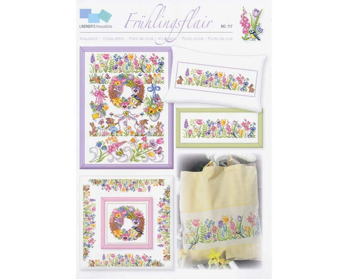 Stickvorlage: Frühlingsflair, Lindners Kreuzstiche