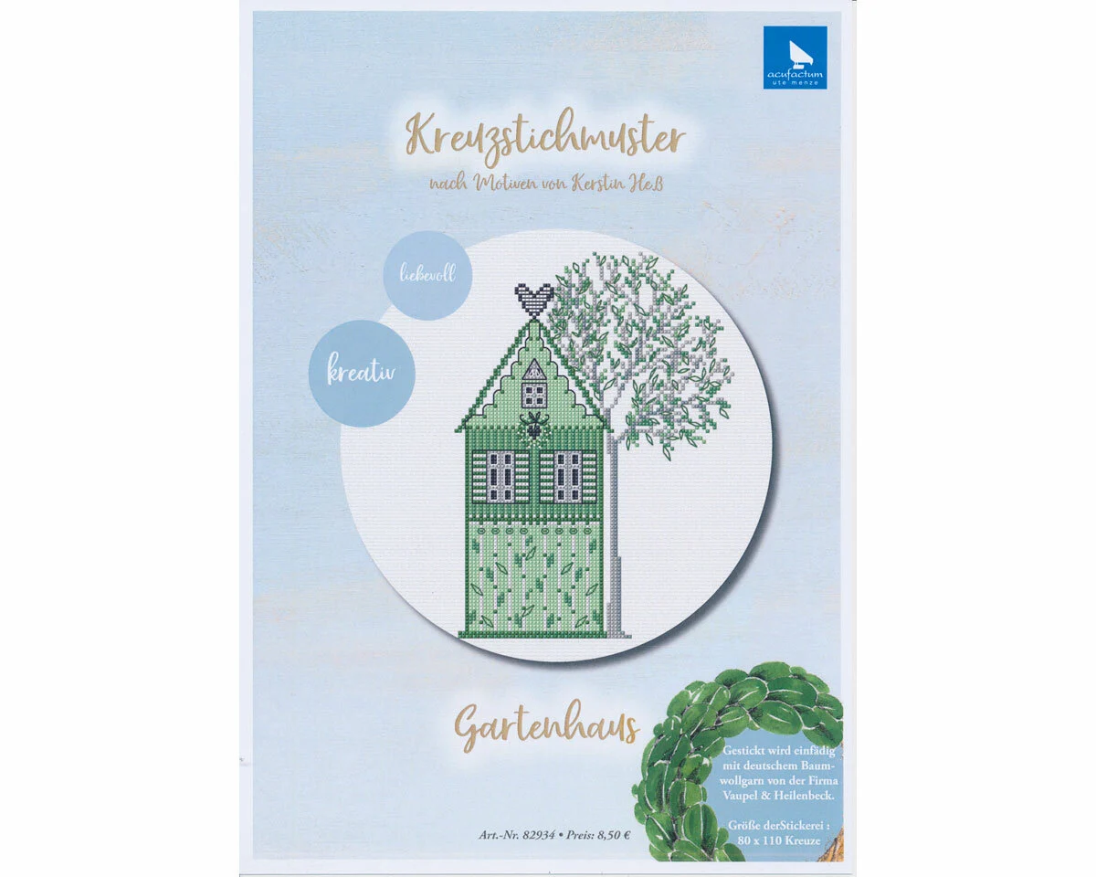 Stickvorlage: Gartenhaus, Acufactum