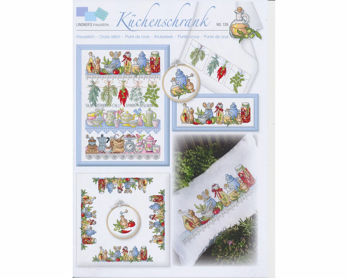 Stickvorlage: Küchenschrank, Lindners Kreuzstiche