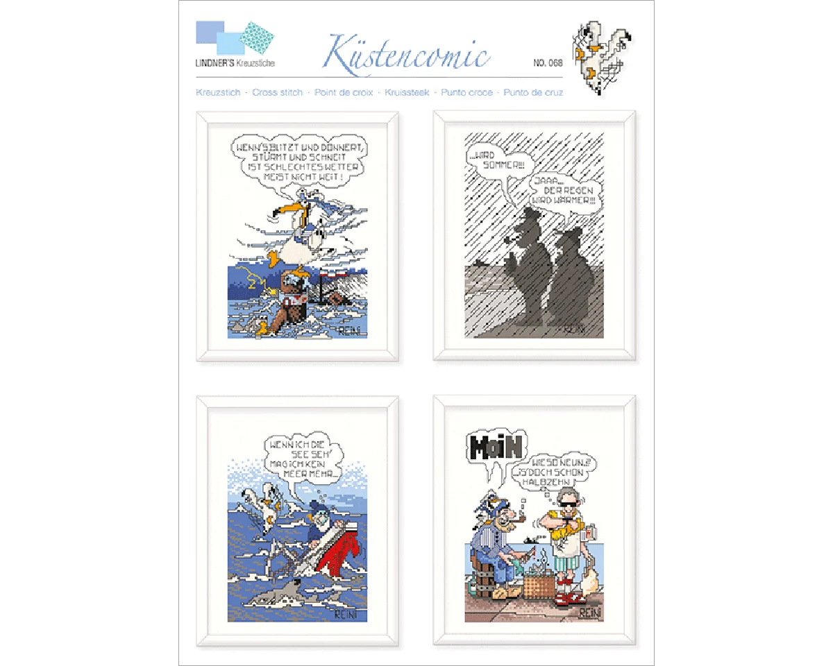 Stickvorlage: Küstencomic, Lindners Kreuzstiche