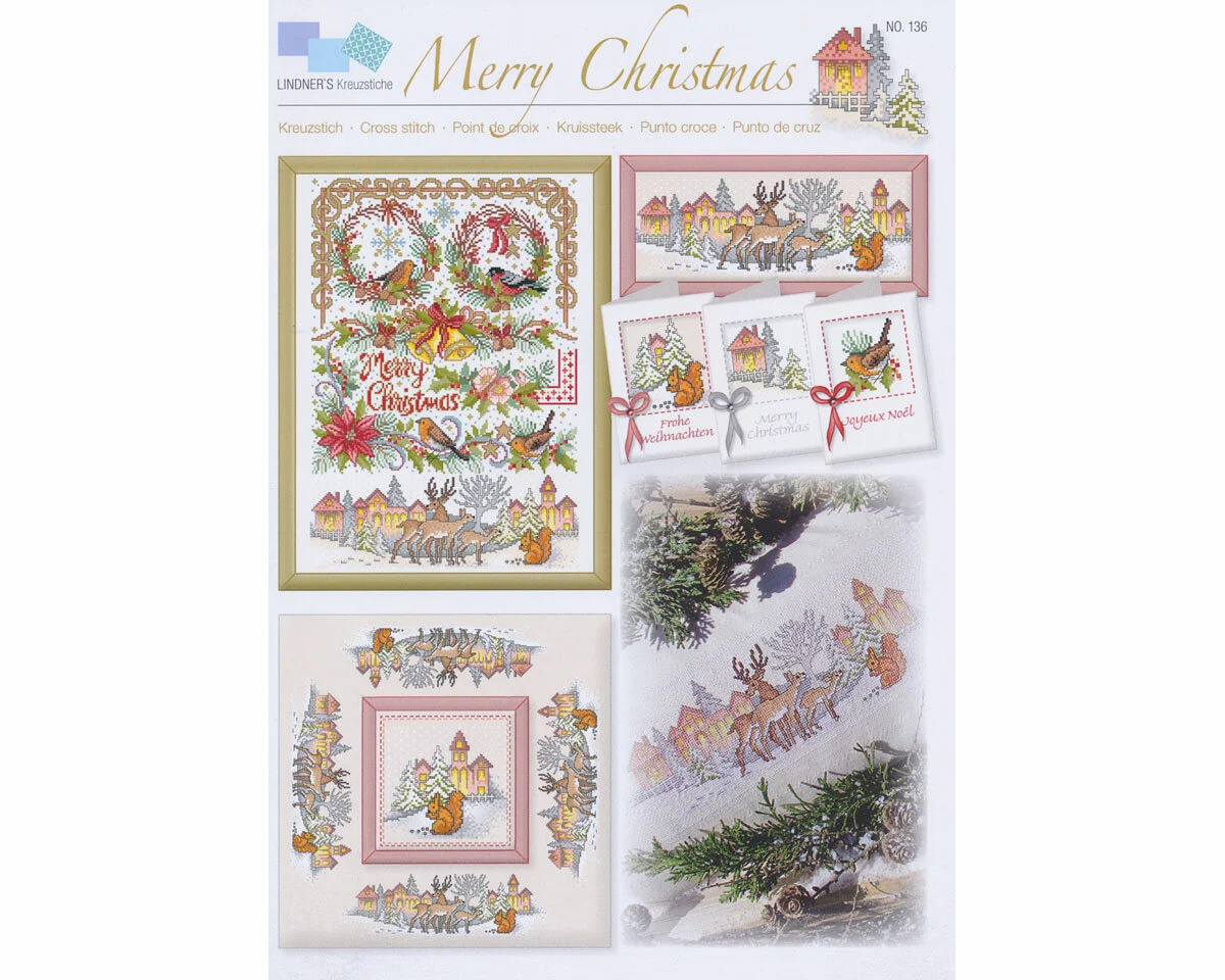 Stickvorlage: Merry Christmas, Lindners Kreuzstiche