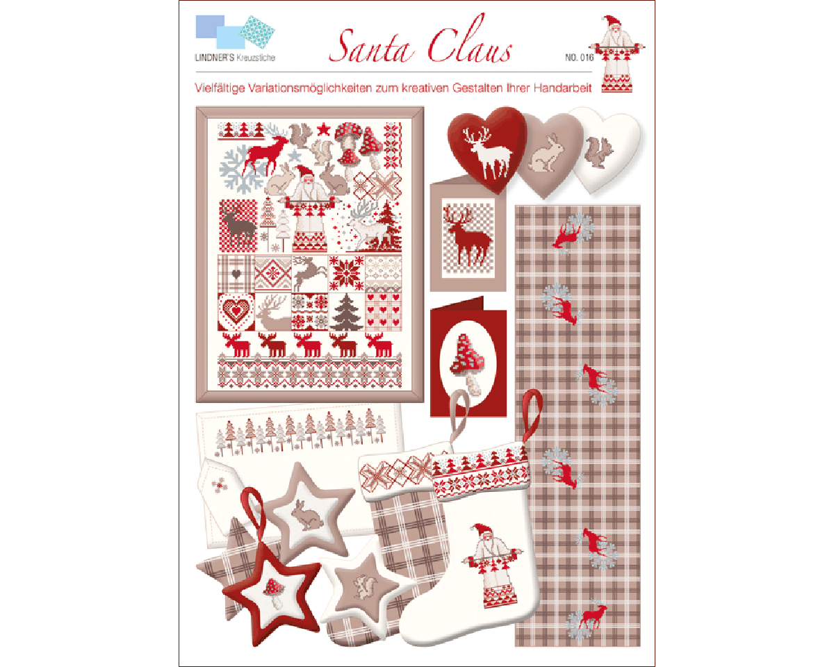 Stickvorlage: Santa Claus, Lindners Kreuzstiche