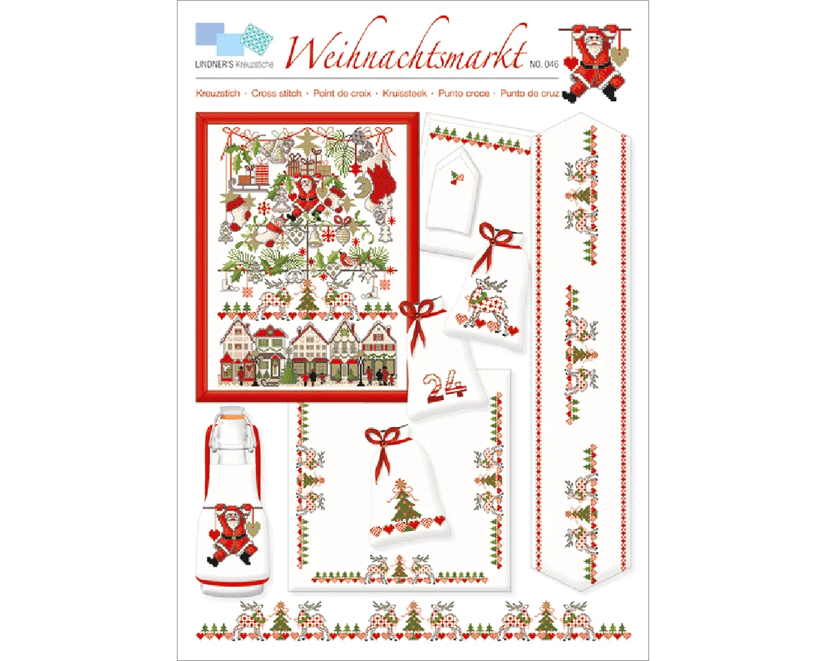 Stickvorlage: Weihnachtsmarkt, Lindners Kreuzstiche