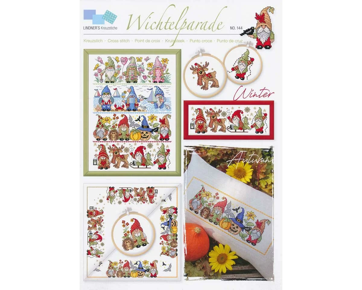 Stickvorlage: Wichtelparade, Lindners Kreuzstiche