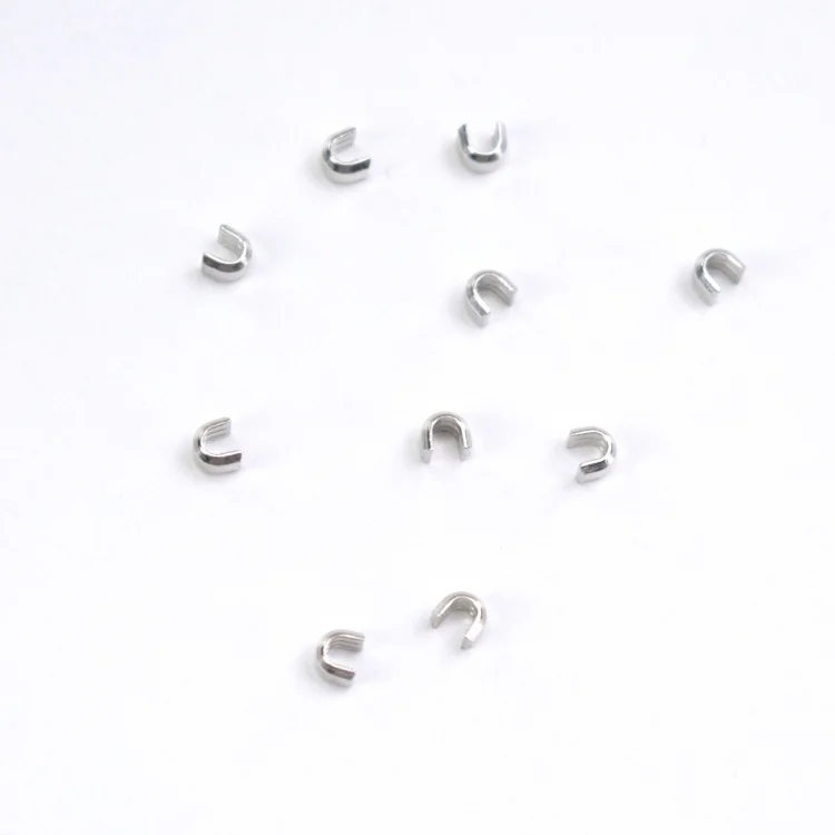 Stopper für Reißverschluss, 10 Stück, silber