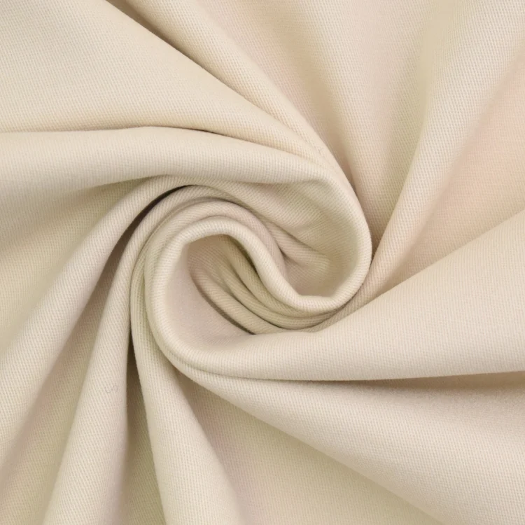 Stretch Baumwoll Twill Peach Touch, creme