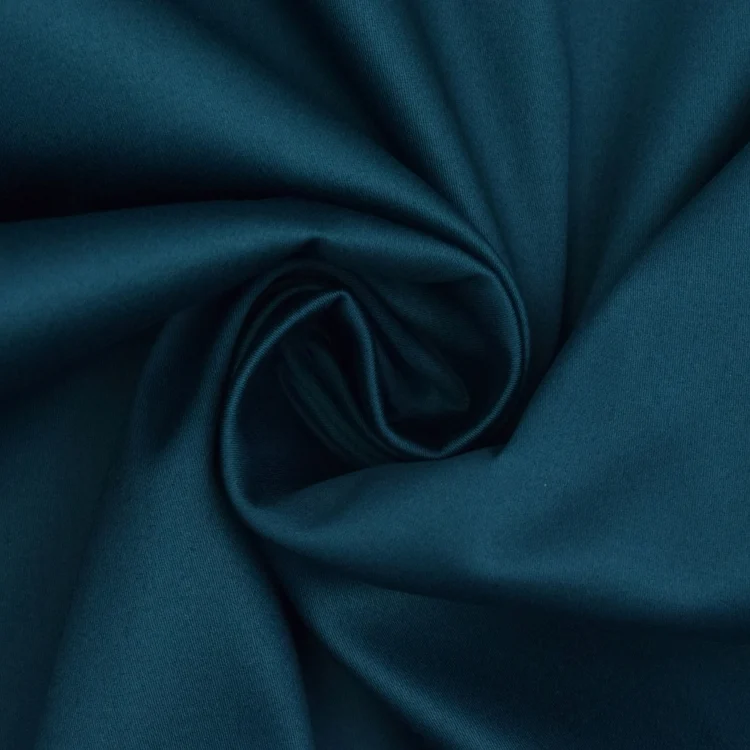 Stretch Baumwollsatin, blaupetrol