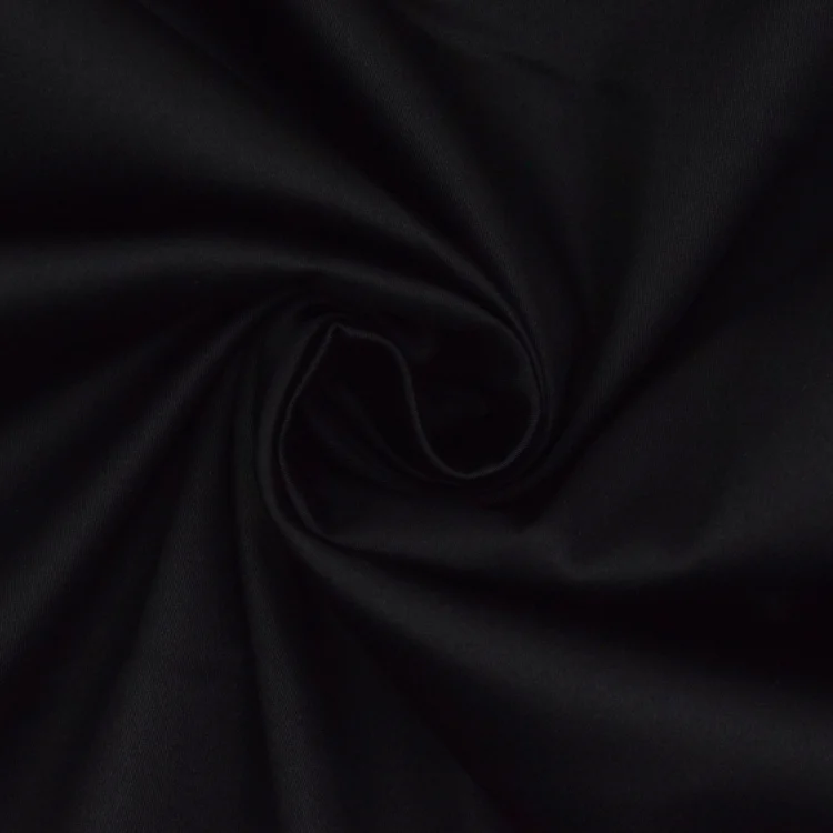 Stretch Baumwollsatin, schwarz