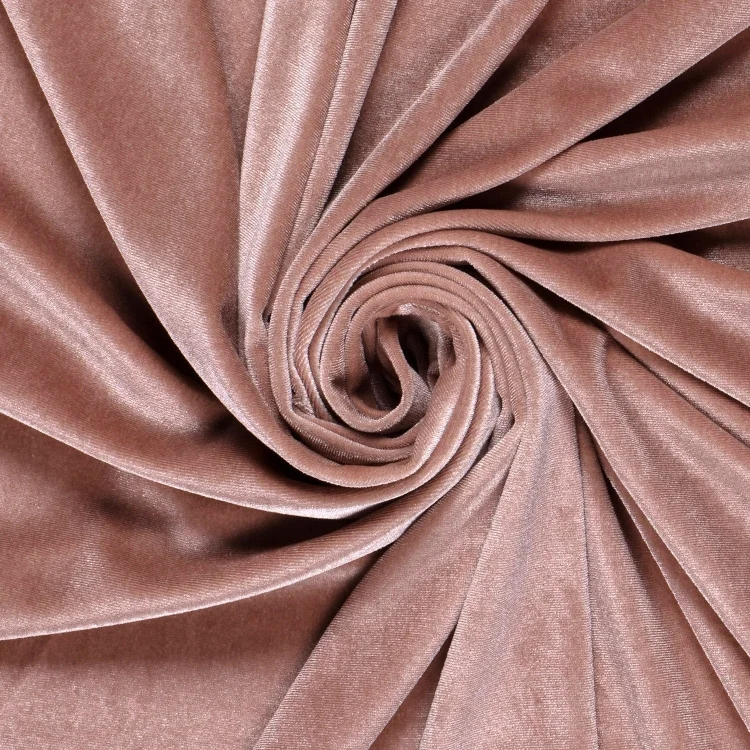 Stretchsamt Velour, altrosé