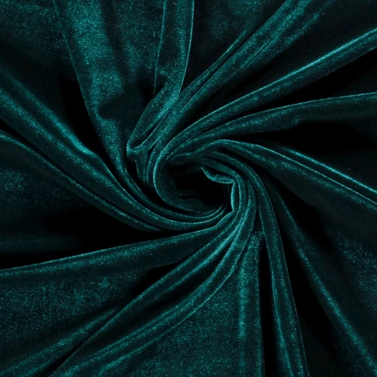 Stretchsamt Velour, flaschengrün