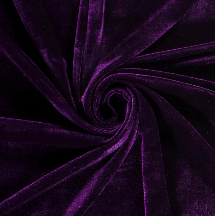 Stretchsamt Velour, lila