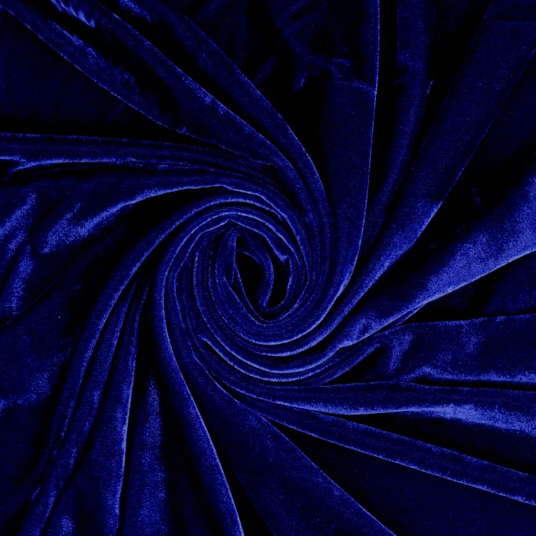 Stretchsamt Velour, royalblau