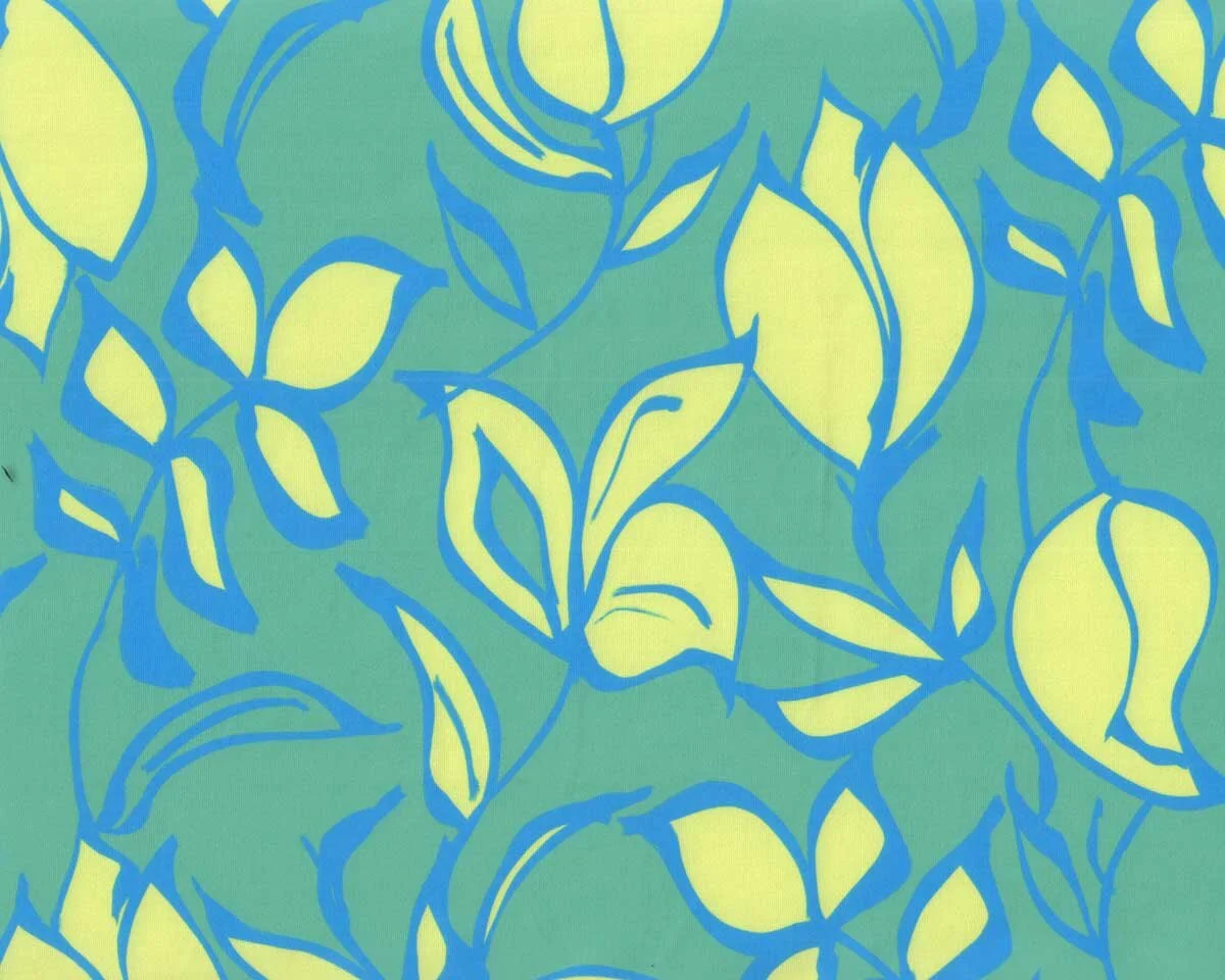 Stretchstoff Scuba-Print TULIPO, Fantasie-Tulpe, mintgrün, Toptex