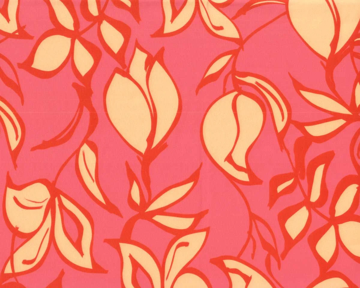 Stretchstoff Scuba-Print TULIPO, Fantasie-Tulpe, pink, Toptex