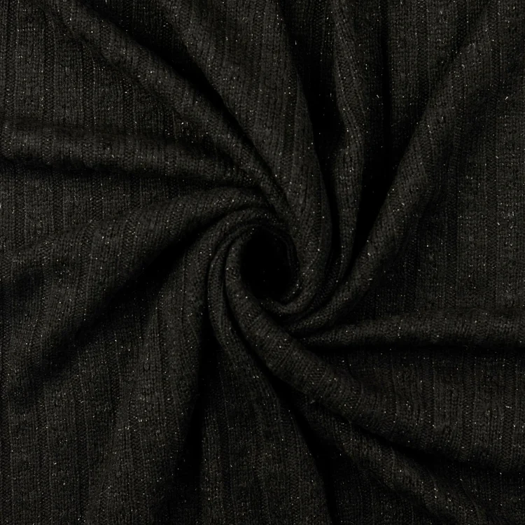 Strickstoff Sparkle, schwarz